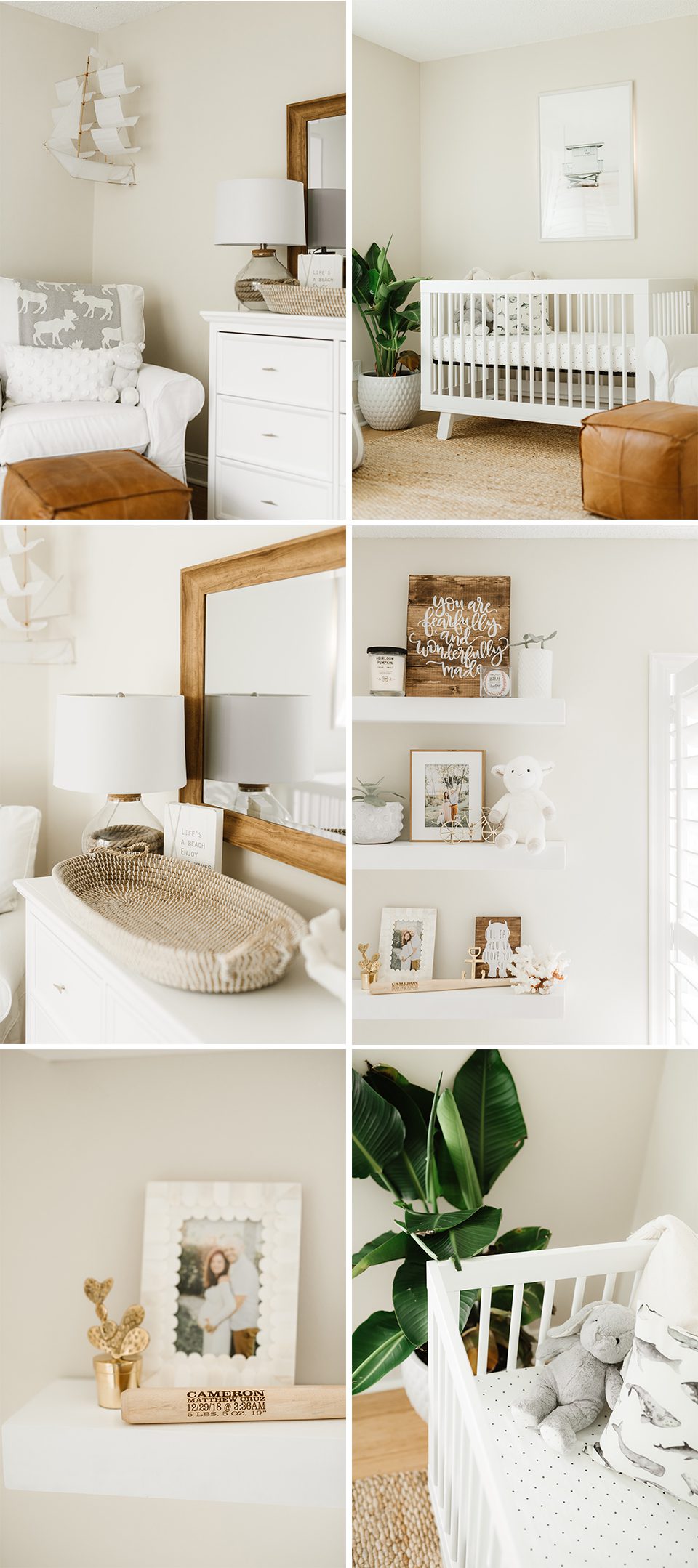 cameron's nursery soft, neutral and beachy