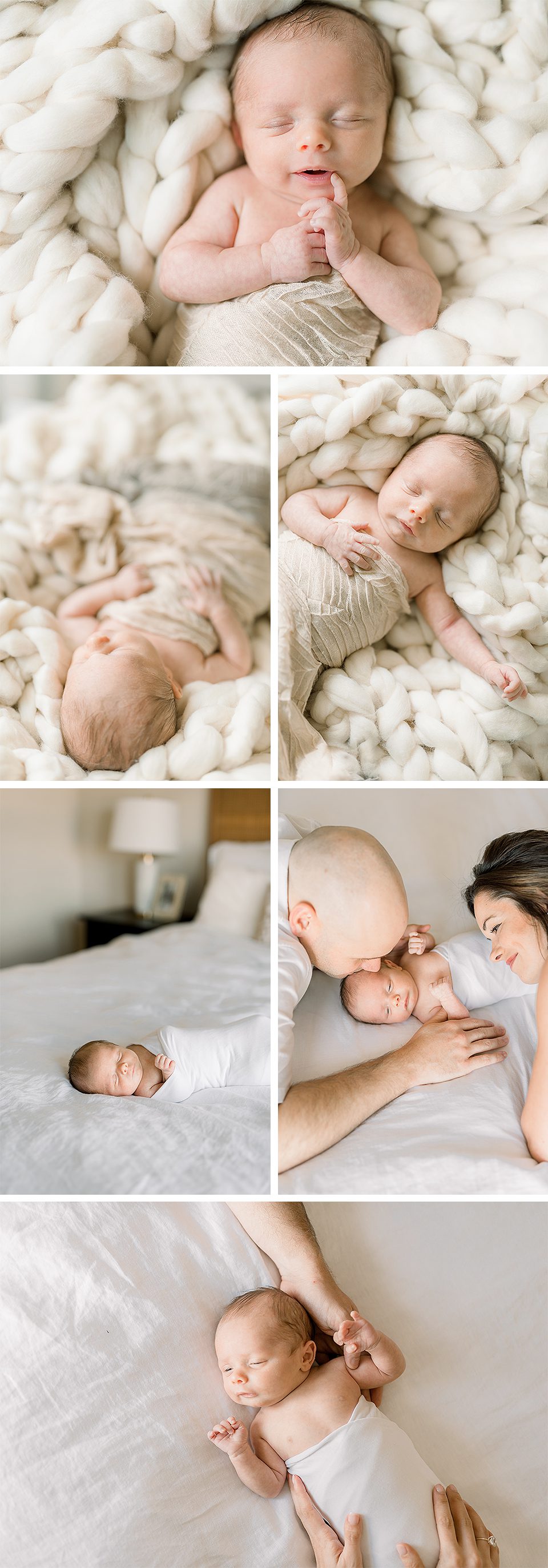 jacksonville newborn photography newborn with mom and dad in bright room